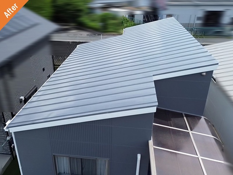 屋根・外壁塗装後の戸建て住宅
