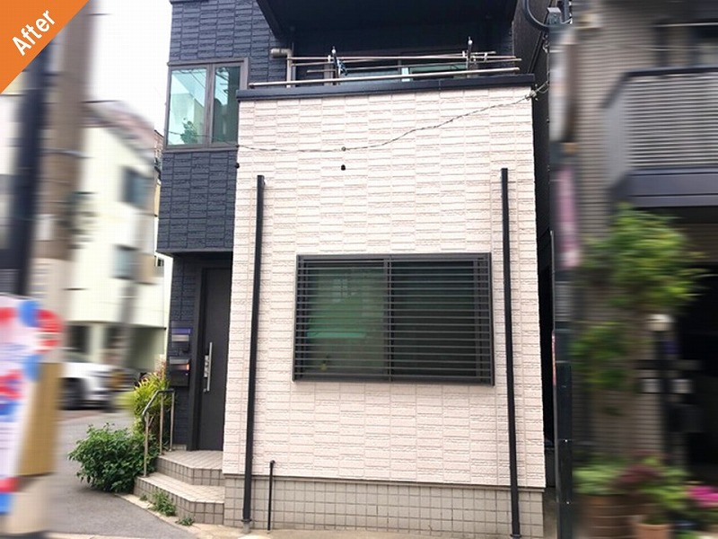 多彩模様塗料とツートンカラー外壁塗装後の積水ハウス