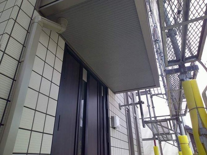 塗装後の軒天