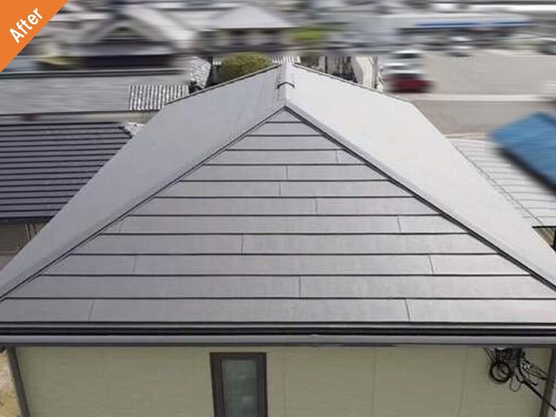 屋根工事後のスーパーガルテクト