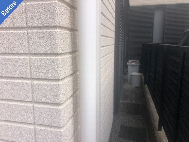 外壁塗装前の竪樋