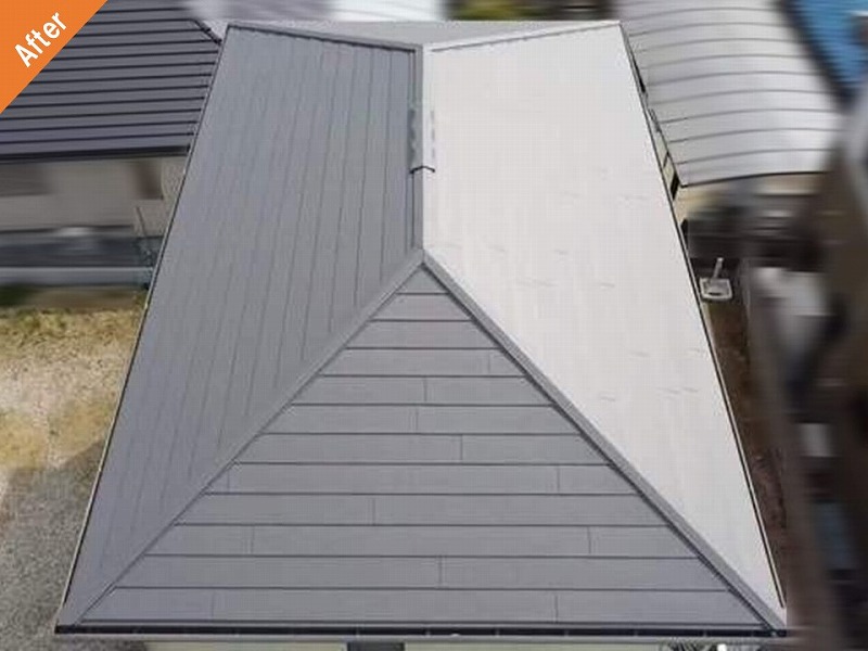 屋根カバー工法後のスーパーガルテクト