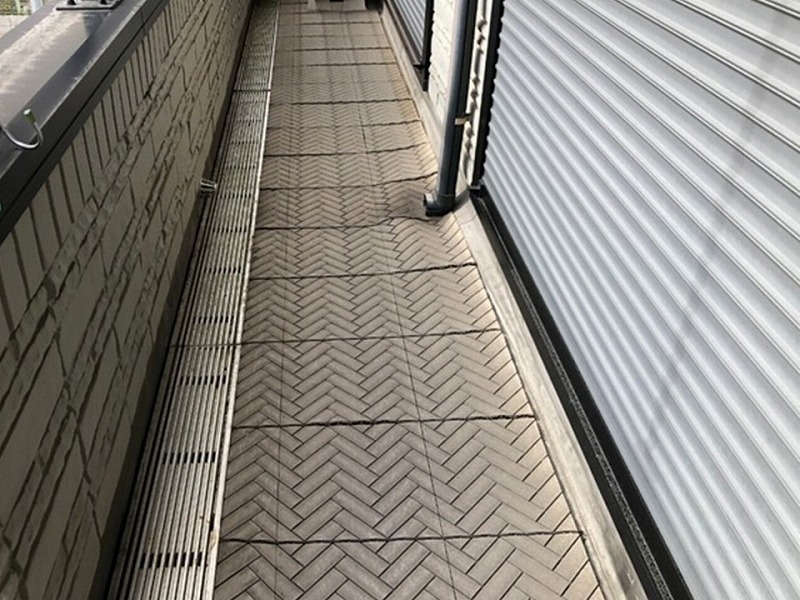 前回施工したベランダの塩ビシート防水