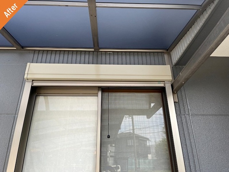 塗装工事後のシャッターボックス