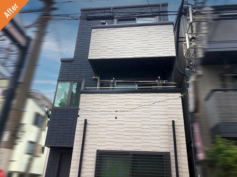 外壁塗装工事後の積水ハウスの住宅