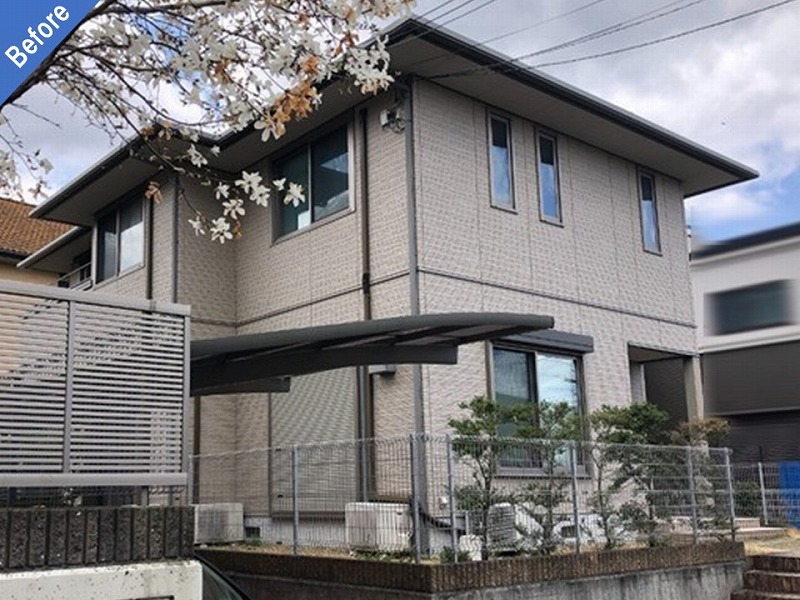 和泉市の外壁塗装前の積水ハウス