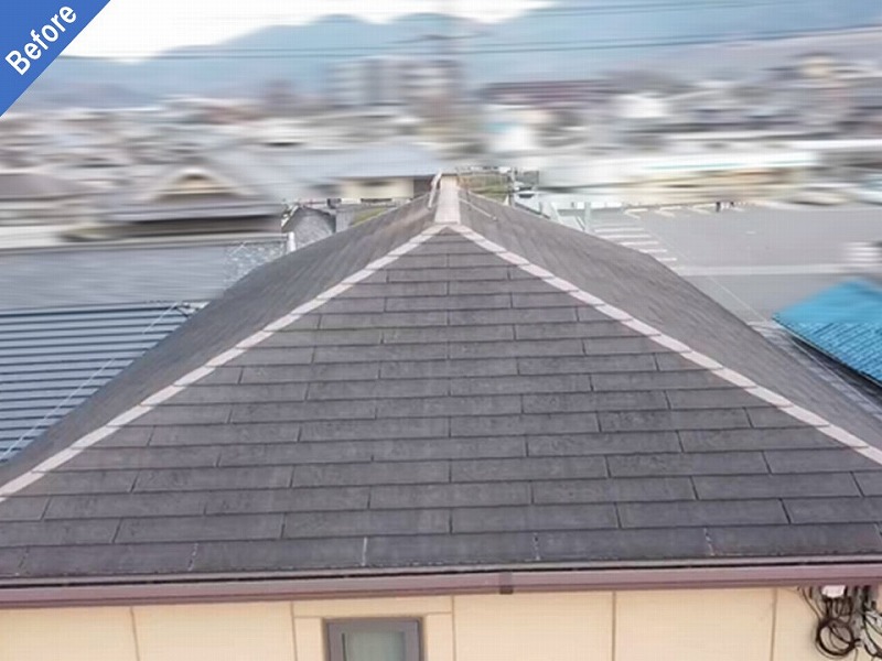 屋根工事前のスレート瓦