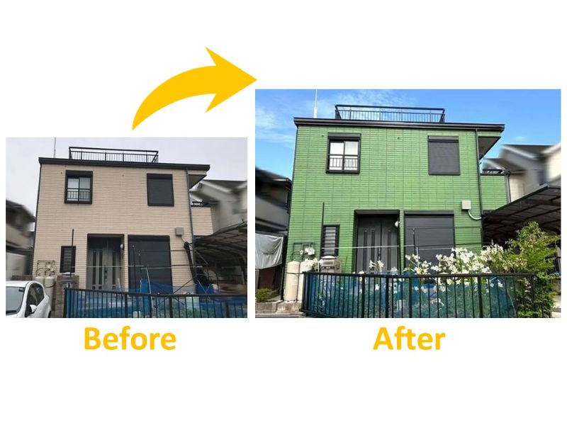 築25年住宅の施工事例（施工費：約207万円）（ビフォーアフター）