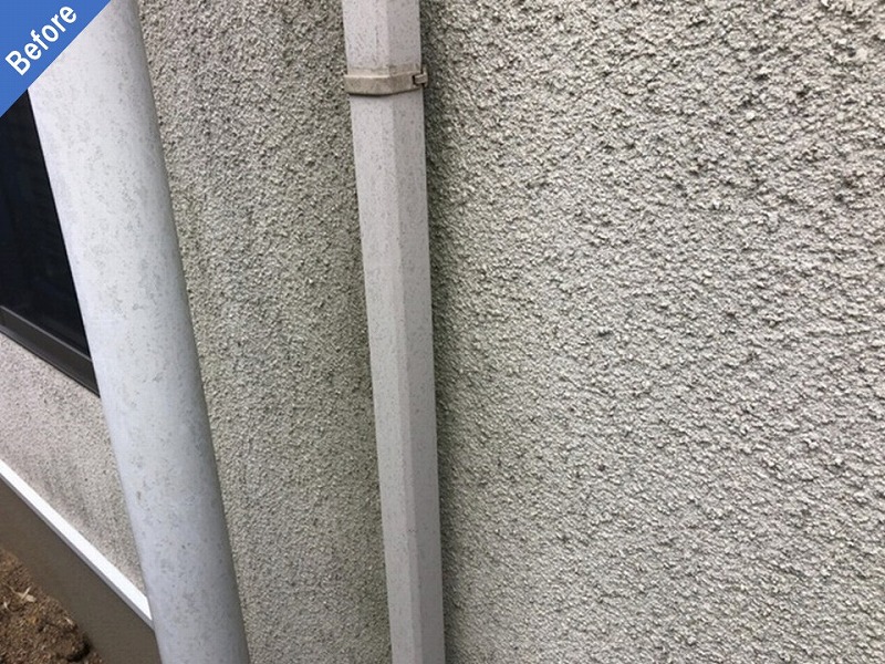 外壁塗装前の樋
