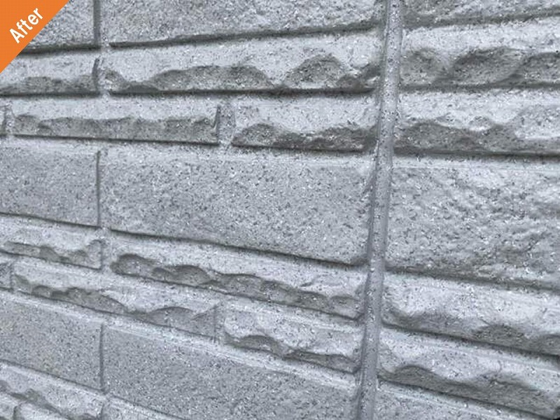 多彩模様塗料で外壁塗装後の積水ハウスのダインコンクリート