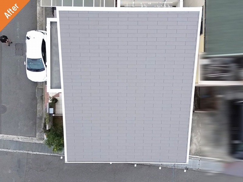 屋根塗装後のグリシェイドグラッサ