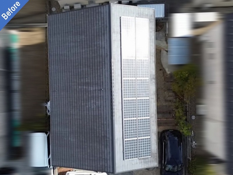 屋根塗装前の住友林業のコロニアルグラッサ