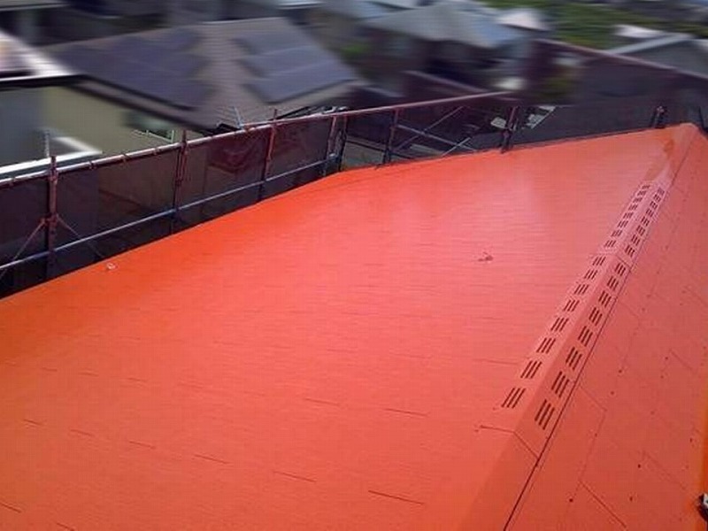 屋根塗装後のコロニアルグラッサ