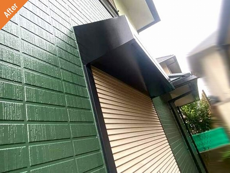 塗装後のシャッターボックス