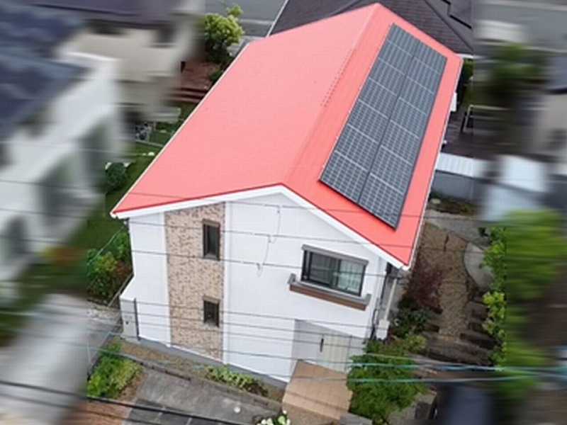屋根・外壁塗装後の住友林業の全景