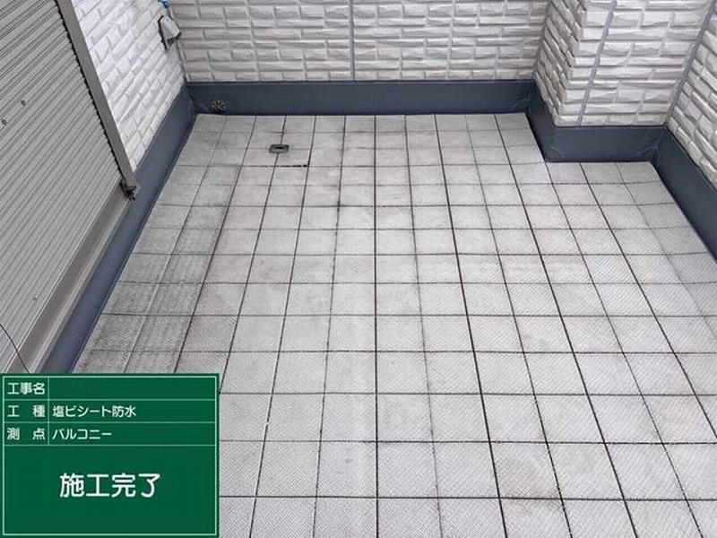 塩ビシート防水施工完了