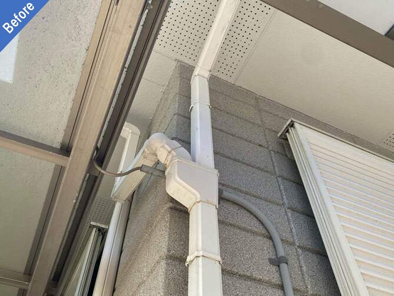 塗装前の雨樋