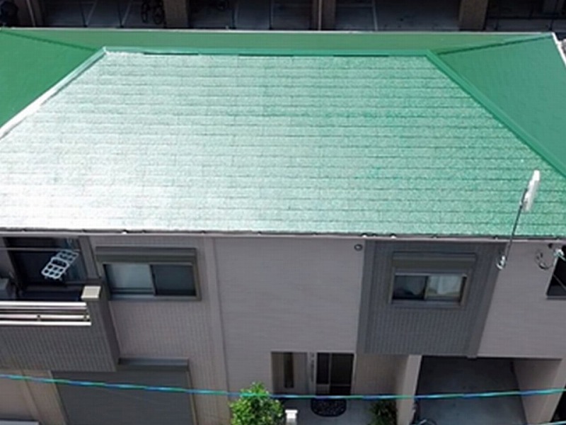 屋根・外壁塗装後の全景