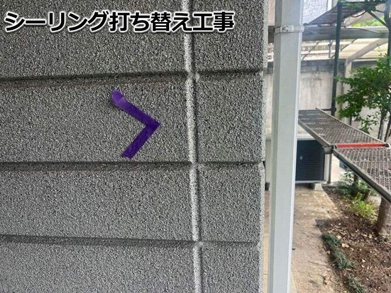 シーリング打ち替え開始