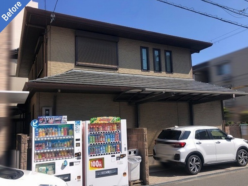 大阪市東住吉区の外壁塗装前の積水ハウス