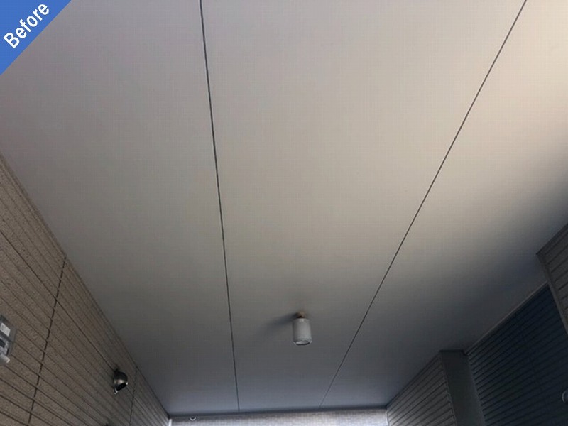 塗装前の軒天