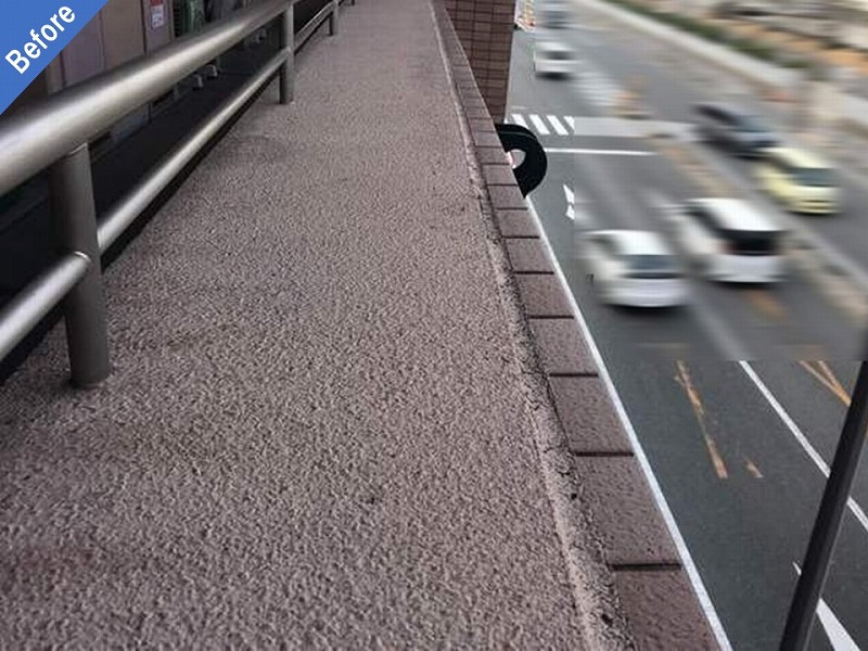 外壁塗装前の手すり