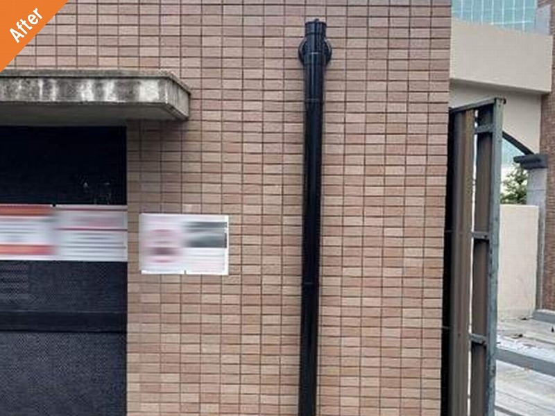 塗装後のマンションの雨樋