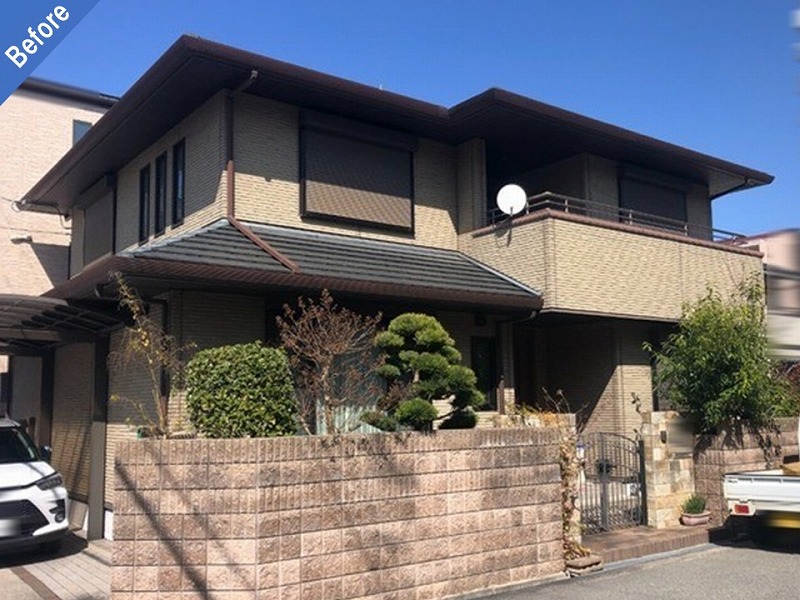 大阪市東住吉区の外壁塗装前の積水ハウス(エム・ナチュラ)
