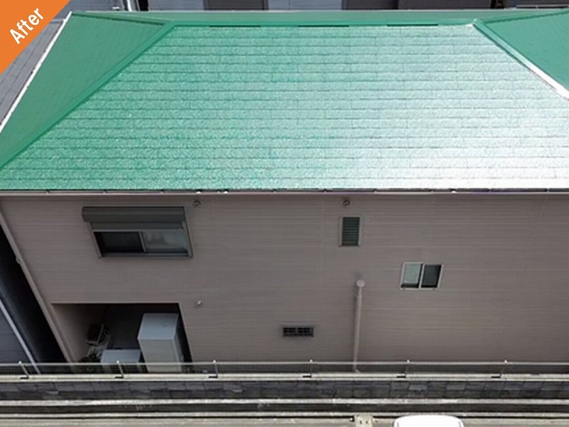 屋根塗装後のスレート瓦