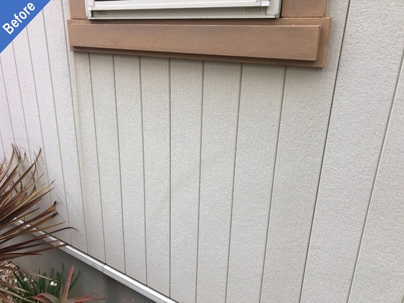 塗装工事前の窓枠