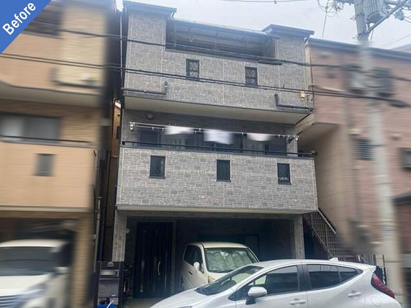 大阪市平野区の外壁塗装前の戸建て住宅
