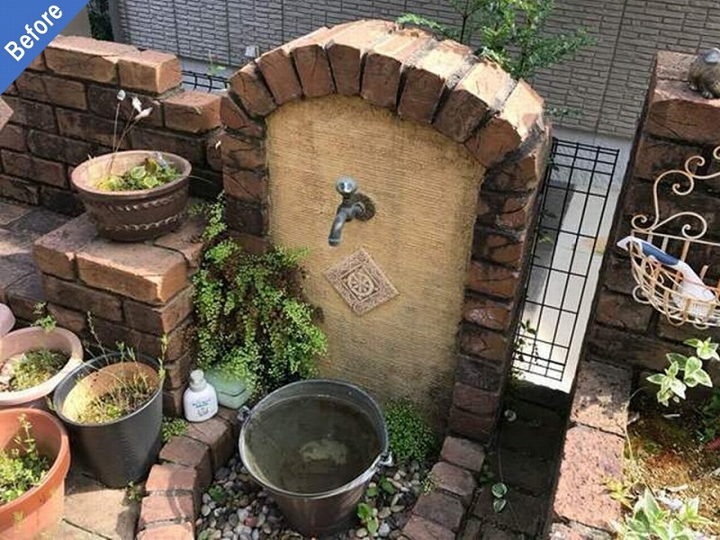 積水ハウスの塗装前の塀