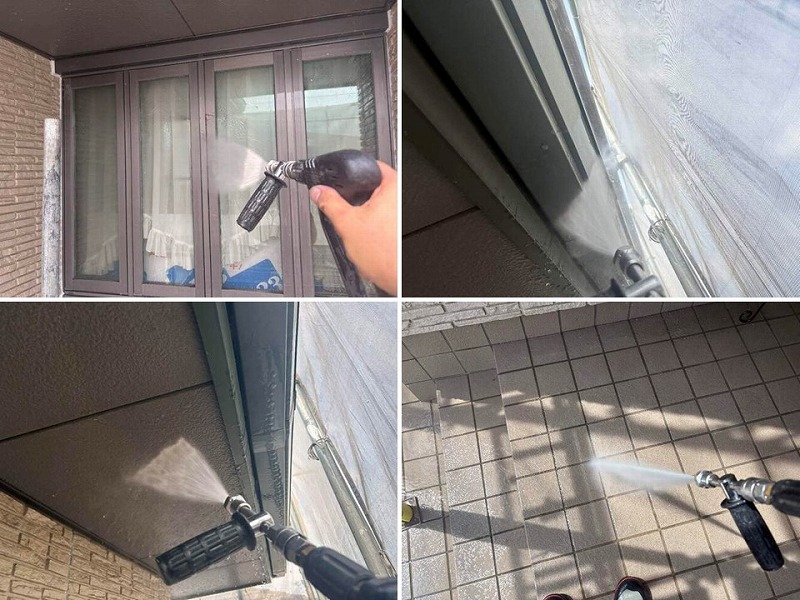 建物全体の高圧洗浄工事