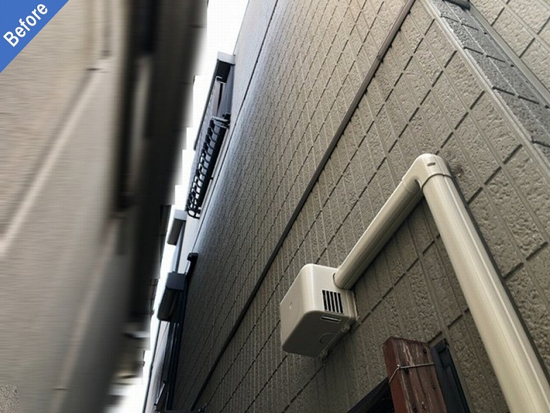 外壁塗装前のセキスイハイムの窯業系サイディング