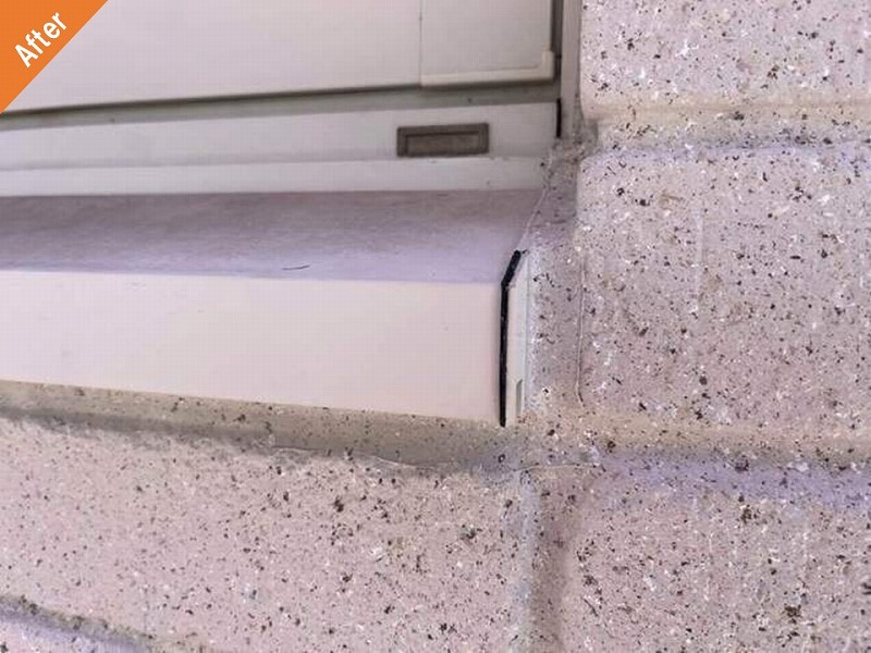 外壁塗装後のサッシ廻り