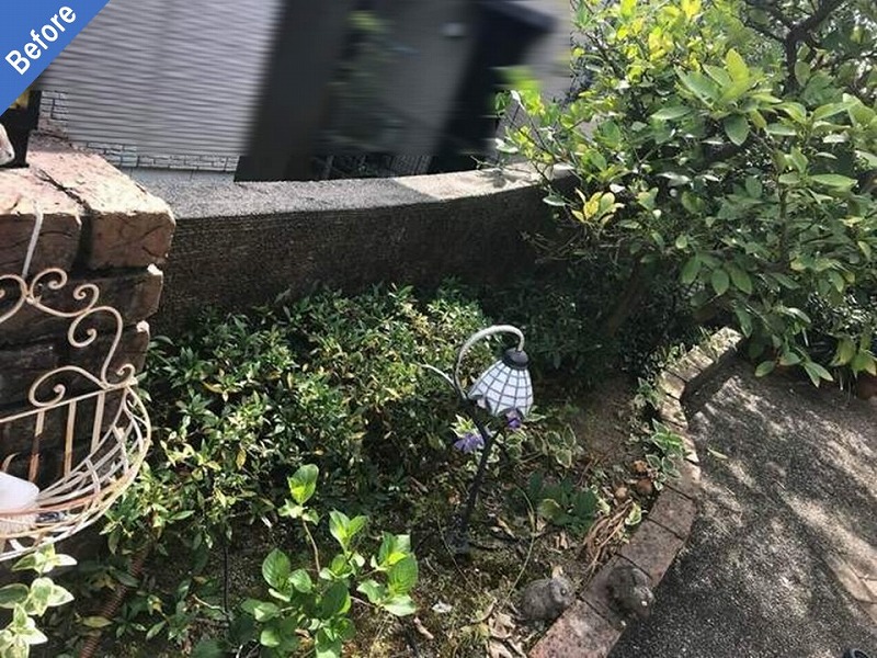 塗装前の塀