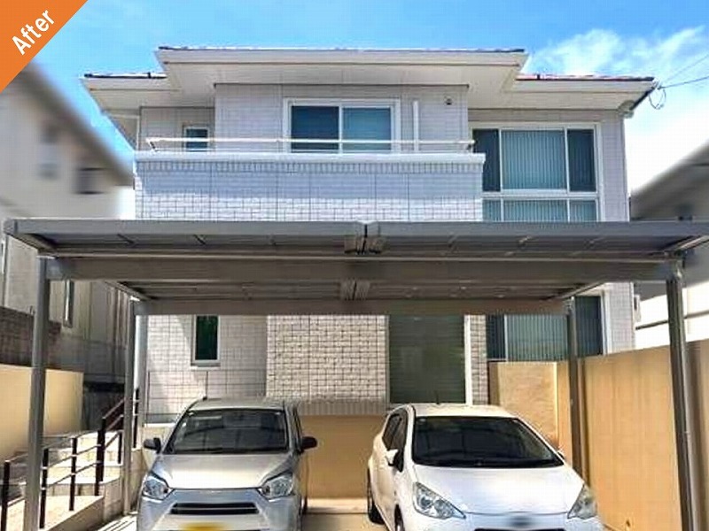 京都府木津川市の外壁塗装後の積水ハウス(ビーダインズM)