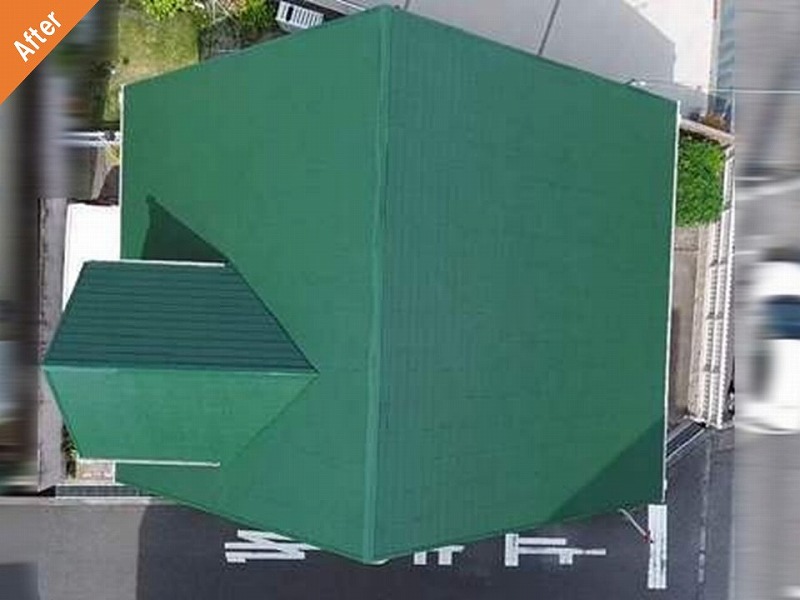 屋根塗装後のスレート瓦