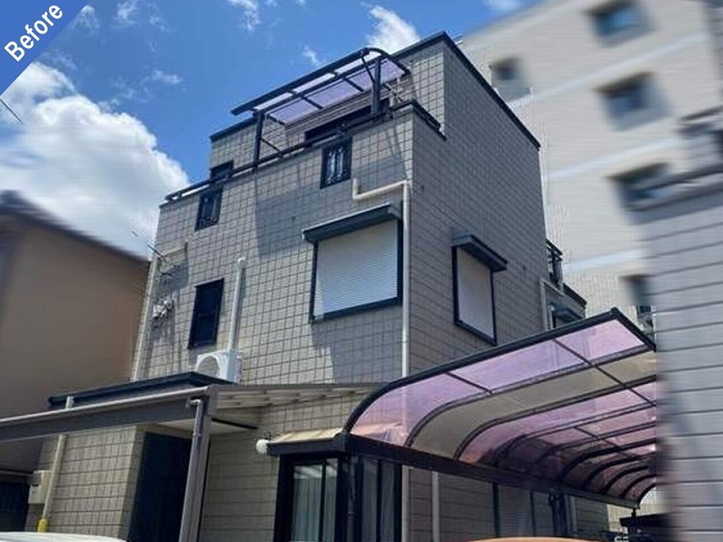 外壁塗装前の旭化成ヘーベルハウス