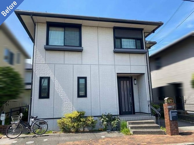 岸和田市の外壁塗装前の積水ハウス