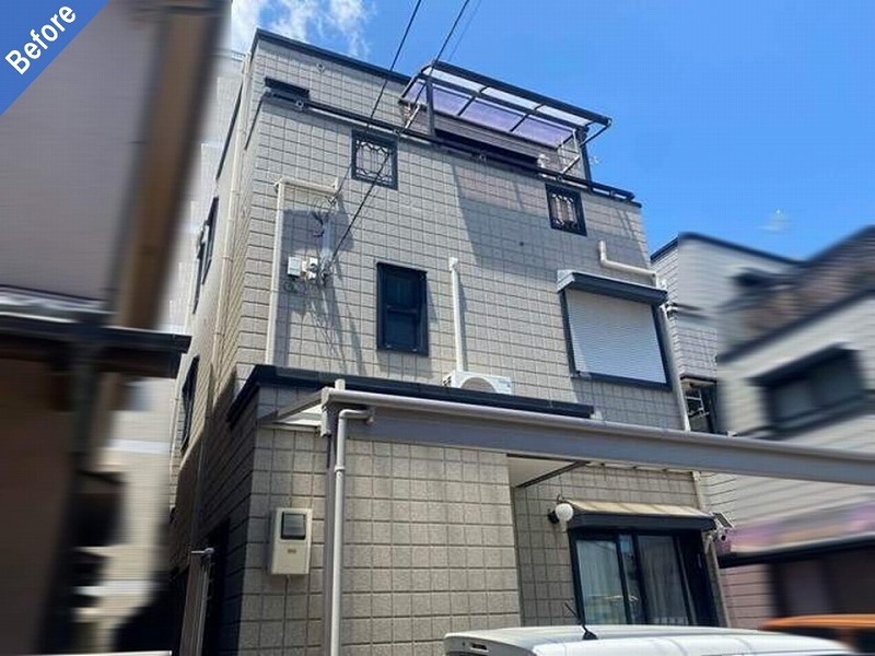兵庫県西宮市の外壁塗装前の旭化成ヘーベルハウス