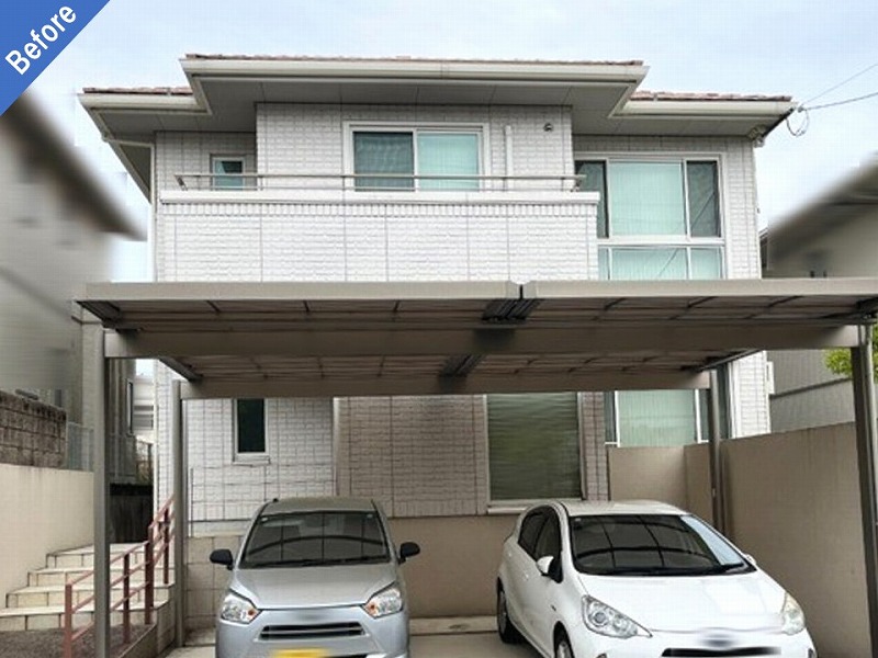 京都府木津川市の外壁塗装前の積水ハウス(ビーダインズM)