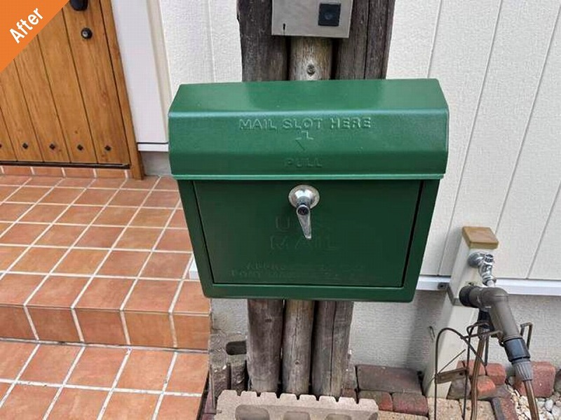塗装後のポスト