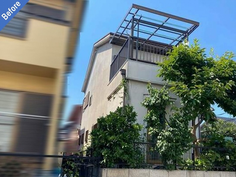 外壁塗装前の戸建て住宅