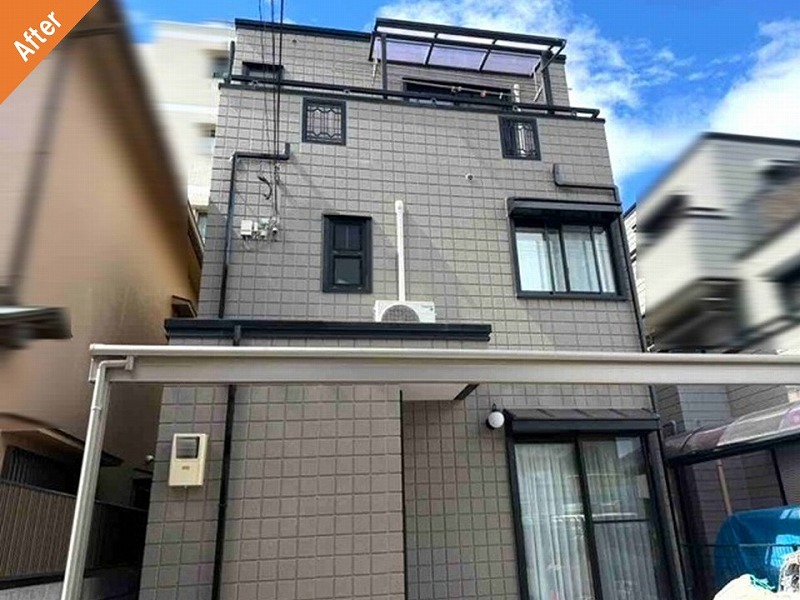 兵庫県西宮市の外壁塗装後の旭化成ヘーベルハウス