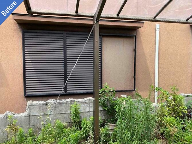 塗装前の雨戸