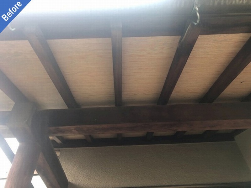 塗装前の軒天