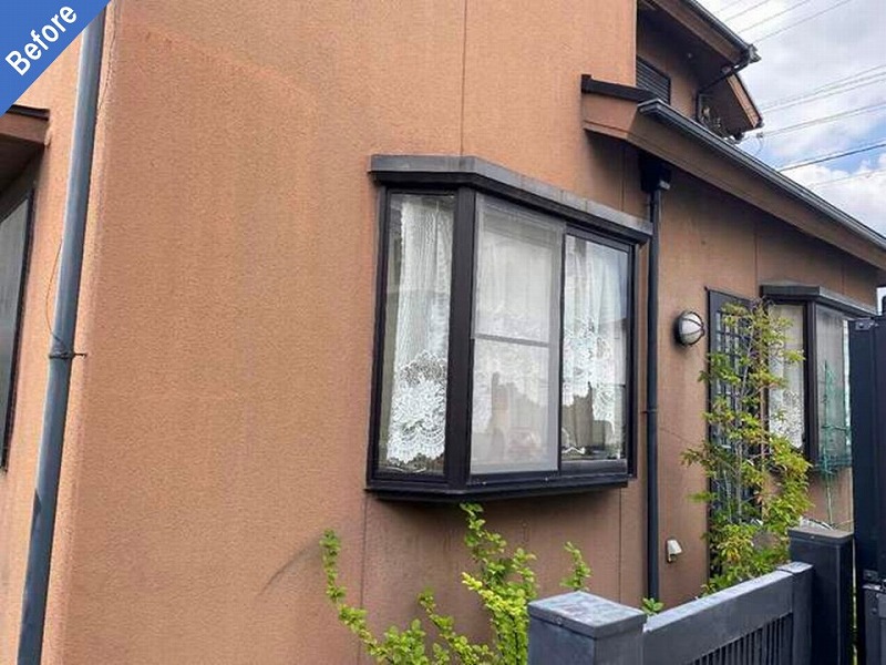 塗装前の住友林業のモルタル外壁
