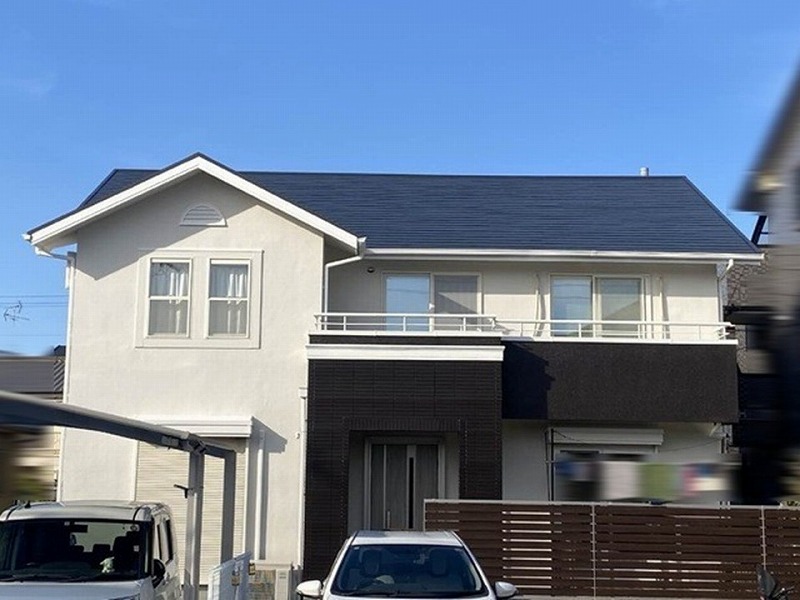 屋根・外壁塗装完工後の三井ホームの住宅
