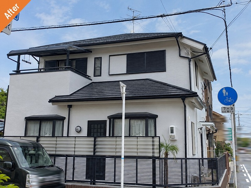 外壁塗装後の築30年の住友林業